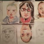 Virtuelles Zeichnen von Portraits, die können dann auch mal auf dem Kopf stehen